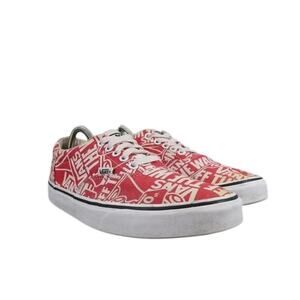 Vans Shoes Mens 7.5 Sneakers Era Skate Logo Casual Canvas Red White Active Sport